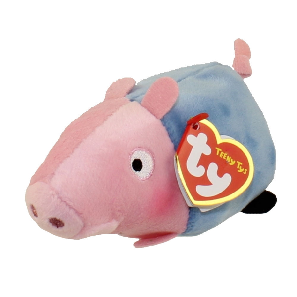 Set of 2 TY Beanie Babies 6" Peppa Pig & George Animal Plush w/ MWMTs Heart Tags