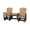 Black, Cedar, variant on DutchCrafters Slat Fan Back Double Poly Adirondack Glider Outdoor Patio Chairs with Center Table