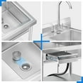 thumbnail image 6 of Stainless Steel Utility Sink Freestanding Single Bowl Laundry Sink With Hot And Cold Water Plumbing Workbench Drawers For Laundry Room Farmhouse Indoor And Outdoor Sink, 6 of 8