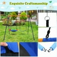 thumbnail image 6 of 45 Inch Saucer Swing with Stand for Kids Outdoor, 440lbs Saucer Swing Set with Heavy-Duty Metal A-Frame and Adjustable Ropes, Round Swing Sets for Backyard, Playground and Park, 2 Seat, 6 of 8