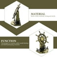 thumbnail image 3 of WASHWEPE Desktop Marine Rudder Ornament Alloy Decorative Rudder Home Decor Item Room Decor 1Set, 3 of 8