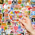 thumbnail image 2 of Pegatinas de vinilo Kawaii con adorables animales y garabatos, 100 unidades, 2 of 2