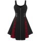 thumbnail image 1 of Vestido de panel de encaje de cráneo con cráneo con cráneo completo Rosegal Vestidos casuales de talla grande, 1 of 5