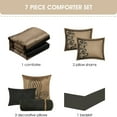 thumbnail image 3 of Nanshing Hylda 7-Piece Glam Comforter Set, California King, Brown, 3 of 7
