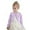 Purple, variant on Bobifish Toddler Girls Cropped Cardigan Sweater Ruffled Trim Floral Embellishment Single Button Long Sleeve Knitted Cute Kids Formal Outerwear