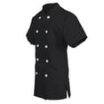 thumbnail image 2 of Women's Chef Coat Short Sleeve Chef Shirt Cook Coat Barista Baker Uniform Restaurant Clothes Barista Shirt, 2 of 3