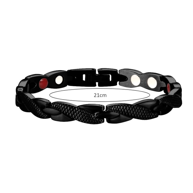 2 Pulseras Desmontables para Parejas Con Terapia Magnética Dragón Retorcido