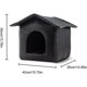 thumbnail image 5 of Maison d'extérieur pour chats résistante aux intempéries, Maison d'intérieur pour chiens, Tente pour chats pliable et résistante aux intempéries, Toile Oxford chaude pour l'hiver, M, 5 of 5