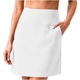 thumbnail image 3 of QIUOMBBP Mini A Line Skirt for Women High Waisted Pencil Short Skirt with Pocket Summer Going Out Clothing White L, 3 of 6