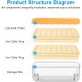 thumbnail image 2 of Ice Cube Trays for Freezer, 64 Nuggets Ice Cubes Orange Molds, Silicone Ice Cube Trays with Lid, Ice Freezer Container, Spill-Resistant Removable Lid & Ice Scoop, for Whiskey,Cocktail, 2 of 6