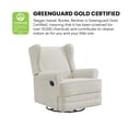 thumbnail image 7 of Oxford Baby Teegan Upholstered Glider Recliner Rocking Chair, Green Guard Gold Certified, 360° Swivel For Nursery And Living Room - Boucle White, 7 of 7