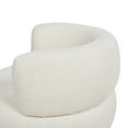 thumbnail image 5 of Miekor Furniture Fuji 360 Swivel Low Barrel Back Accent Chair, Ivory White Boucle 63815, 5 of 11