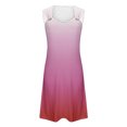 thumbnail image 5 of AOOCHASLIY Ladies' Holiday Dress Ladies Plus Size Tie-dye GradientDress, Casual V Neck Sleeveless Suspender Dress For Summer, Women's Candy Color Dress, 5 of 5
