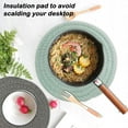 thumbnail image 4 of 4 Pcs Cotton Thread Weave Hot Pot Pats, Multi-use Hot Mats Non-Slip Stylish Coasters Insulation Hot Pads Trivet for Cooking and Baking（Blue, Green, Gray, White, 7 inch）, 4 of 9