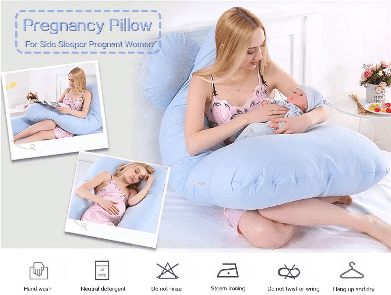 CradlePlanet Organic Cotton Pregnancy Pink Pillow Maternity Pillow Nursing and Back Support Pillow
