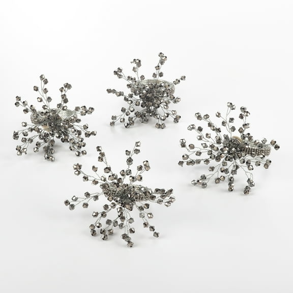 Saro Lifestyle Beaded Napkin Ring (Set of 4)