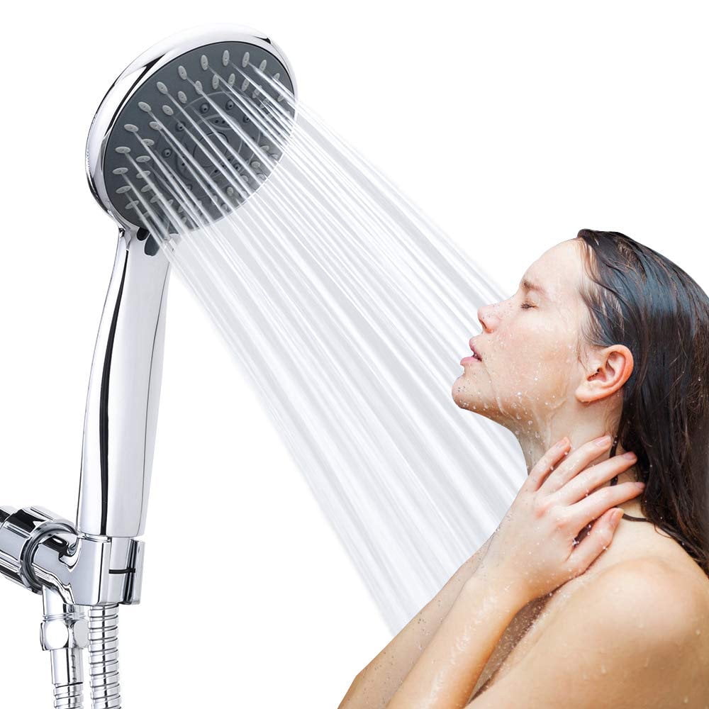 Morease  Handheld Shower Head High Pressure 5 Function Massage Spa Detachable Hand Held Showerhead, Hose Not Included