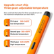 thumbnail image 5 of Soldador portátil recargable por USB, kit de mini soldador eléctrico con temperatura ajustable de 3 velocidades y USB, color naranja, 5 of 6