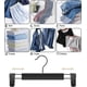 thumbnail image 4 of Space-Saving Skirt Holders with 360 Swivel Hooks, Adjustable Clips, Trouser Hangers, Clothes Coat Garment Jeans Hangers (30 Pack, Black), 4 of 4