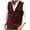 Wine, variant on VBTAPA Men's Suit Vest Western Cargo Vests V Neck Herringbone Waistcoat with 3 Pockets Beige M