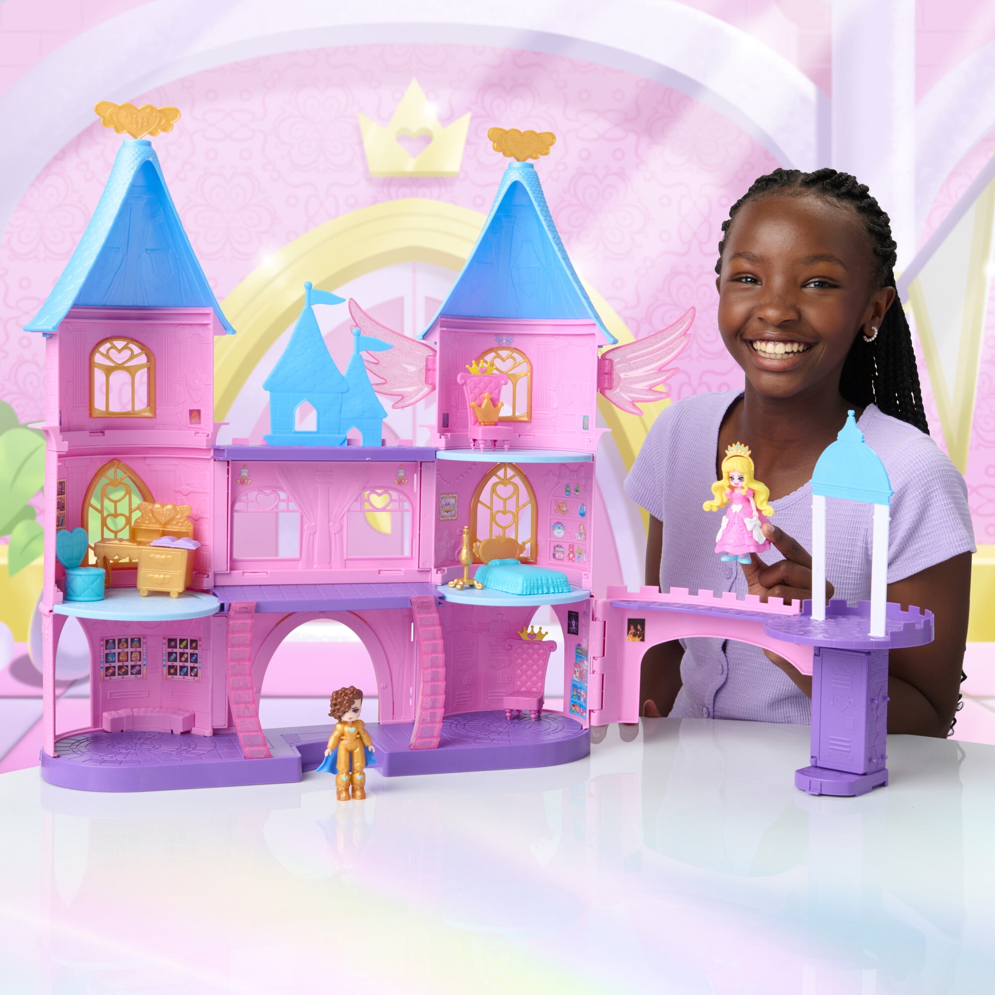 Royale High Castle Campus Playset - (2) Exclusive Dolls, 3 Floors to Explore with 360° Play - 19 Accessories - Virtual Item Code Included - Ages 5+