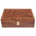 thumbnail image 3 of Handmade Wooden Jewellery Box for Women Jewel Organizer Hand Carved with Intricate Carvings Gift Items, 8 inches, 3 of 6