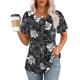 thumbnail image 2 of Camisetas de Manga Corta de Verano para las Mujeres Impresas con Cuello Redondo, Poliéster Ligero Top de Verano Casual, 2 of 5