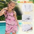 thumbnail image 4 of Psesaysky Pink Camouflage Leaves Tankini Swimsuits for Girls Modest Tank Tops with Shorts 2 Piece Bathing Suits for Teens Girl 6-15 Years, 4 of 7