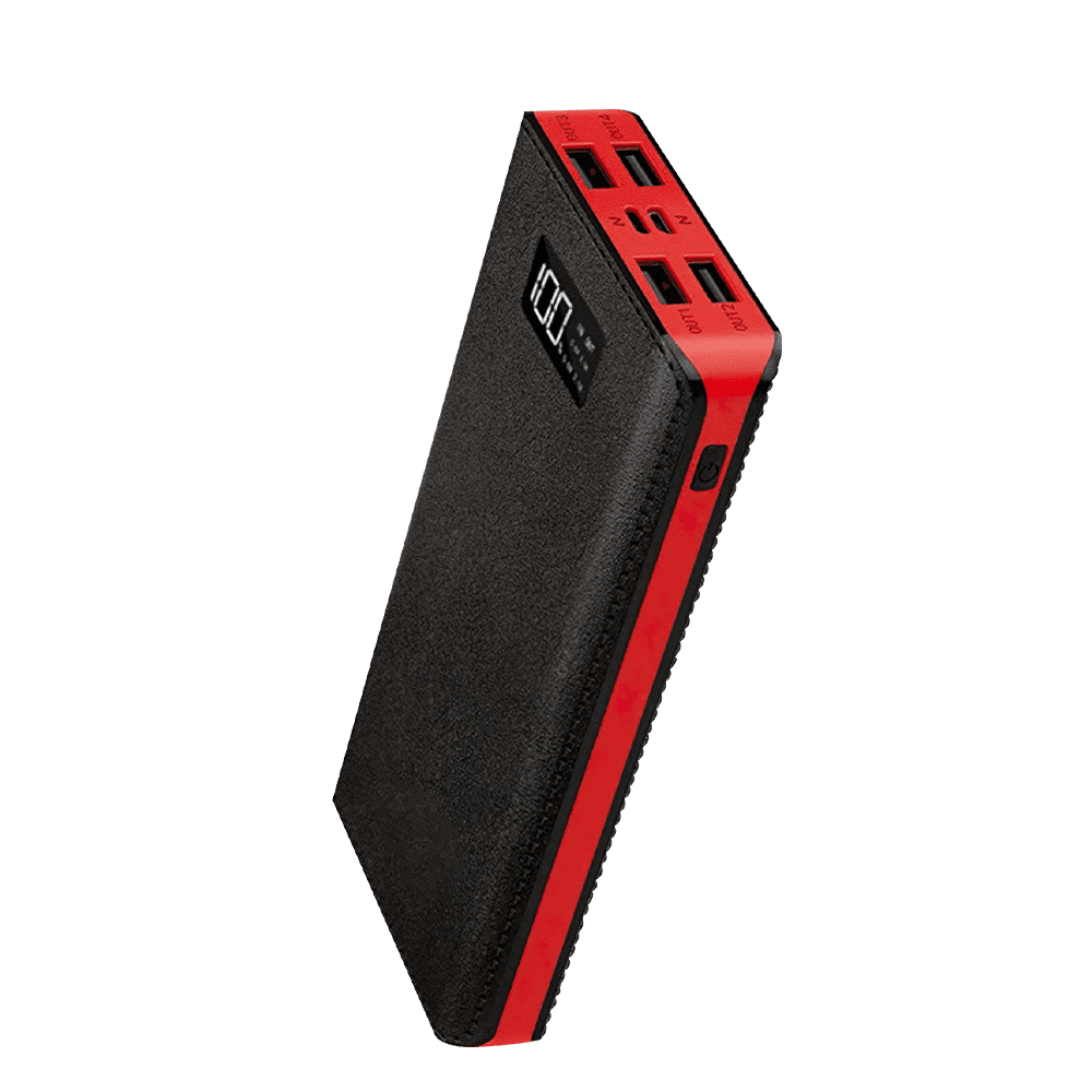 10000mah Portable Power Bank External Battery Pack 4USB Charger for Cell Phone Red