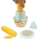 thumbnail image 1 of Pelr de mazorcas de maíz con tazón, herramienta de pel rápido de maíz con mango de seguridad, pelr de núcleo, pelr de núcleo, rallr de jengibre, hoja de acero inoxidable (verde), 1 of 1