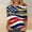 A50 Khaki, variant on Xdegoge 4th of July Vintage American Flag Graphic T Shirt for Women Three Quarter Sleeve Crewneck Casual Fit Red White and Blue Independence Day Summer Shirts Tops