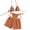 Saffron, variant on CIENVNSTG Womens Boho Style Three Pieces Bathing Suit Striped Halter Bikini Top With Portable Cover Up Shorts Summer Beach Leisure Swimwear Hot Pink XL