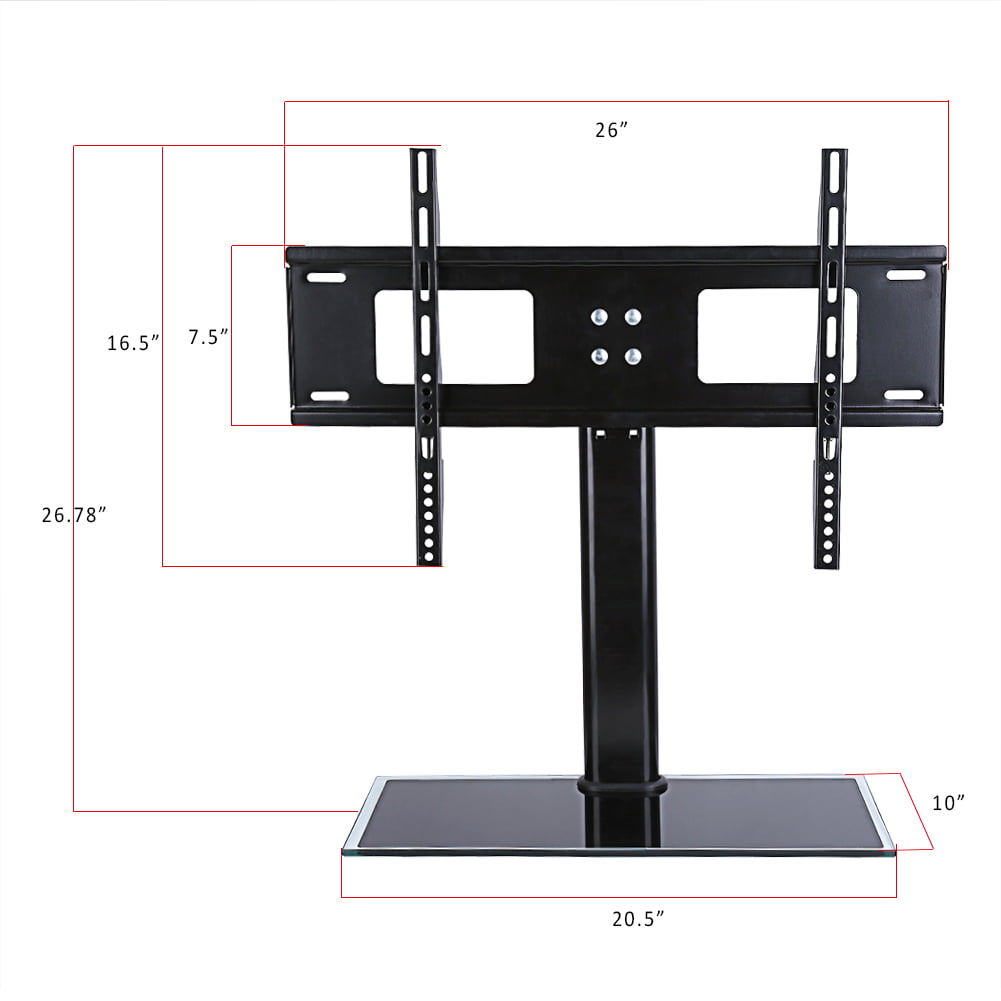 G-VO Tabletop Pedestal Bracket TV Stand LCD/LED 23-55 Inch Height Adjustable 