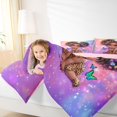 thumbnail image 4 of Feelyou Kawaii Black Girl Queen Comforter Set, Dreamy Butterfly Animal Bedding Sets, Psychedelic Galaxy Reversible Bedding Comforter Set, Super Cozy Room Decor, 3 Pieces, 4 of 8