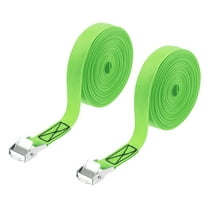 Uxcell 1" x 26 ft Lashing Straps, 2 Pcs Tie Down Strap Cam Buckle Adjustable Ratchet Straps 551 lbs for Cargo Trucks Motorcycle, Green