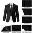 thumbnail image 4 of Lycody Kids Blazer Blazer Herringbone Jacket Fit Suit Formal Blazer for Party Wedding Homecoming 2T-20 for Kids and Boys, 4 of 8