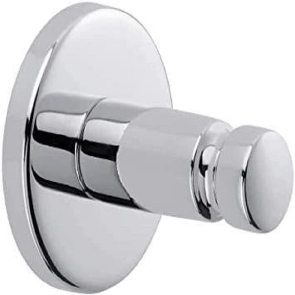 tesa SMOOZ Bathroom Hook - No Drill Chromed Metal Self-Adhesive Hook for the Bathroom in Round