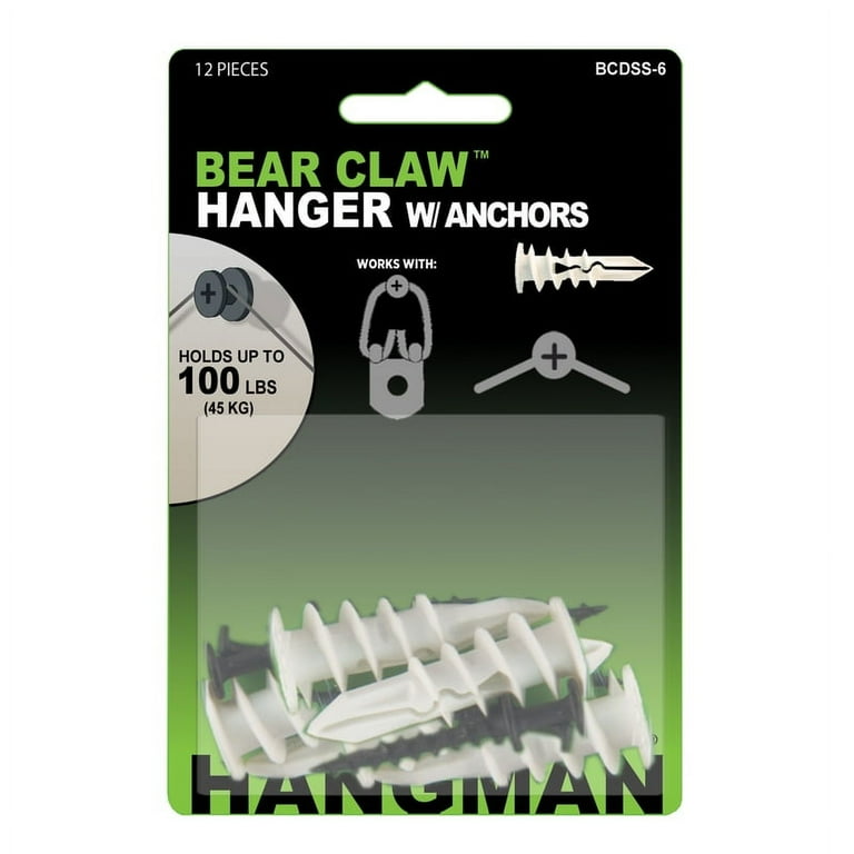 Hangman Self-Drilling Wall Hangers w/Anchors 100 lb 6 each Hangman Self-Drilling Wall Hangers w/Anchors 100 lb 6 each