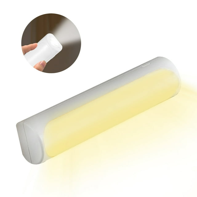 LED Under Cabinet Lighting Dimmable Remote Control Light Bar with Flashlight Warm Wireless Stick on