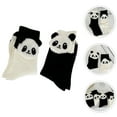 thumbnail image 3 of 2 Paires de Chaussettes Panda Femme Coton Mi-Mollet pour Ados et Femmes Automne Hiver, 3 of 4