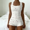 thumbnail image 3 of Erwazi Women's 2 Piece Cami Loungewear Soft Tank Top Pajama Shorts Heart Print Pjs Set, 3 of 9