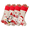 Red,Beige, variant on BOPORO 6 Pack Christmas Stockings, 15'' Xmas Stockings with stunning embroidery Snowflake Santa Snowman Reindeer and Thickened Non-Woven material for Stairs Fireplace Hanging Xmas Home Décor