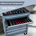 thumbnail image 3 of Rolling Tool Chest with 7 Drawer,Multifunctional Tool Box with Wheels, Mechanic Tool Storage Cabinet for Garage,Warehouse,Workshop,Grey, 3 of 8
