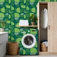 thumbnail image 4 of Peel and Stick Wallpaper Abstract Green Geometric Circles Organic Shapes Wall Mural 17.7in x 9.8ft Self Adhesive Removable Wall Paper Renter Friendly Wallpaper for Nursery Bedroom Cabinets, 4 of 8