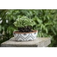 thumbnail image 7 of Foreside Home & Garden Natural Handthrown Oval Terracotta Planter with Handpainted Block Pattern, 7 of 7