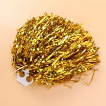 GOOHOCHY  Chunky Gold Rings Cheerleading Hand Flower Glossy Pom Poms