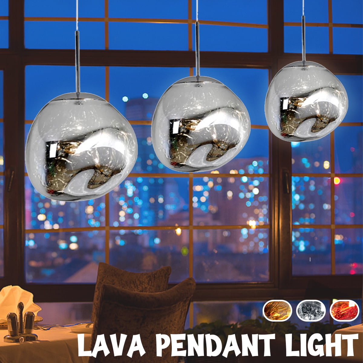 Vis stedet ukuelige Peck Modern Stylish Melting Pendant Light Irregular Melt Lavas Ball Mirror Lamp  Home Decor Christmas Gifts - Walmart.com