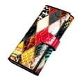 thumbnail image 4 of Women Long Wallet Leather Card Case Zipper Pocket Color Matching B, 4 of 8