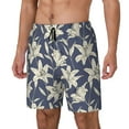 thumbnail image 2 of Uemuo Lilies Flowers Pattern Mens Swim Trunks Quick Dry Board Shorts with Mesh Lining, Stretch Beach Shorts Quick Dry No-Chafing Board Shorts-Medium, 2 of 9