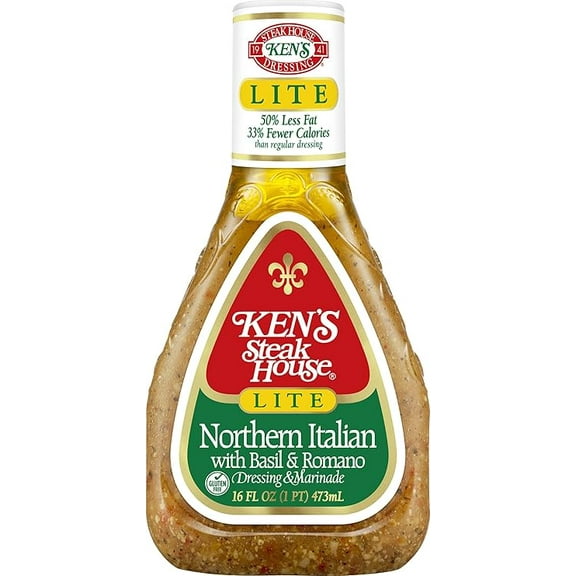 Ken's Foods Lite North Italian Dressing, 16 Fl Oz ( Pack of 2 )